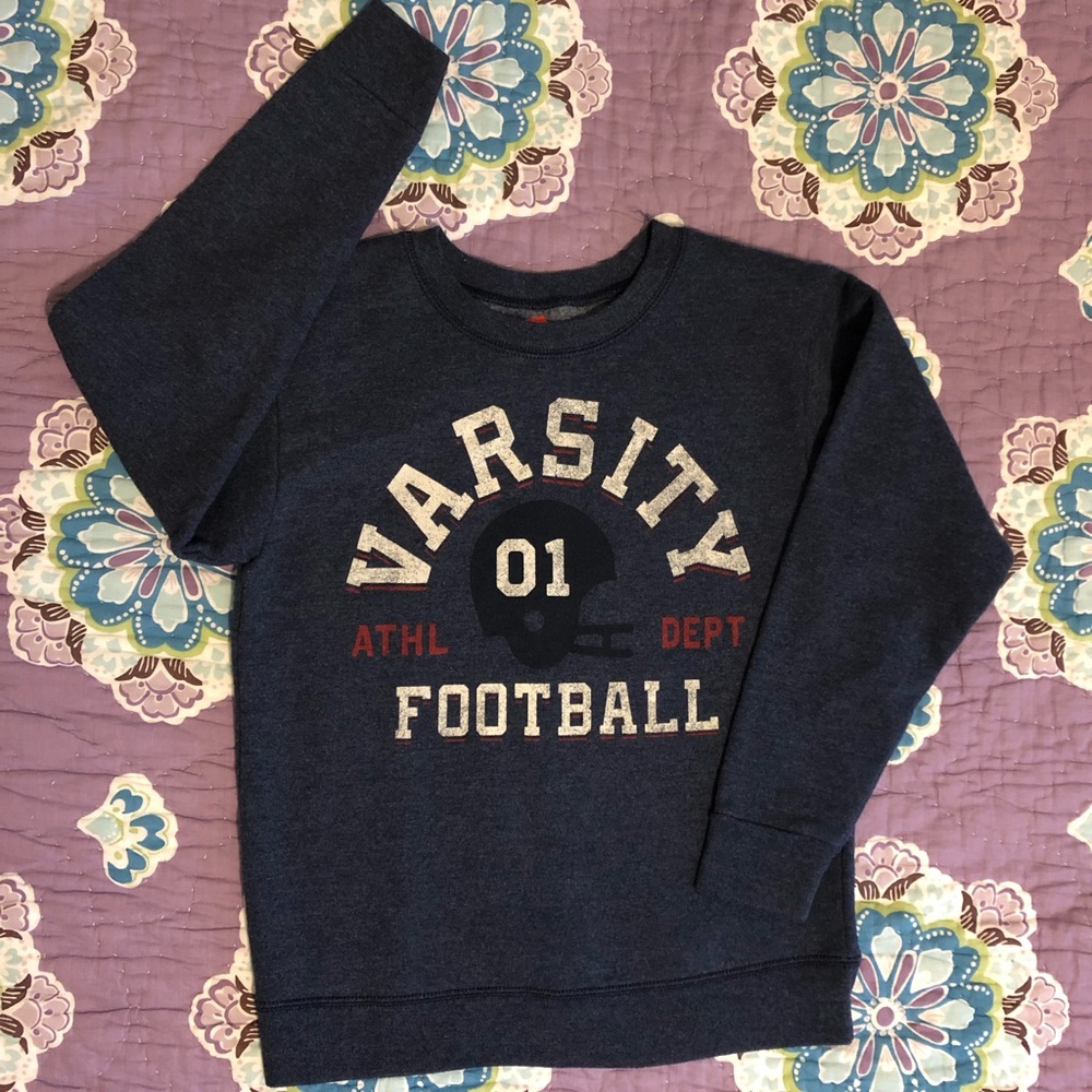 Boys Hanes Navy Sweatshirt, Size 7